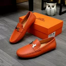 hermes cuir chaussures pour homme s_1231647